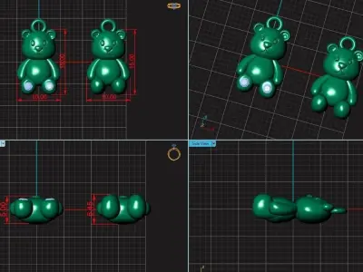 Teddy Pendant  3D print model