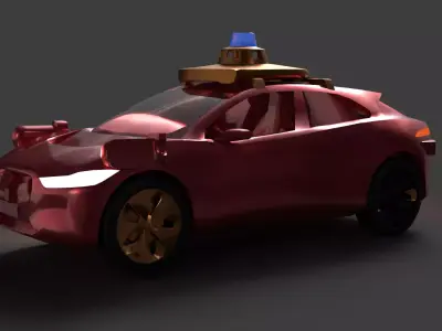 Waymo Autonomous Car  Low-poly 3D model
