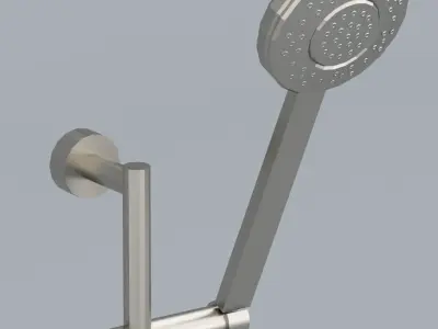 wall shower faucet Low-poly 3D model