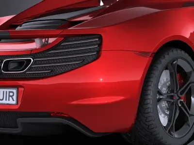 Mclaren MP4 12C Spider 2014 VRAY 3D model