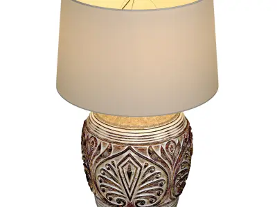 Rustic Southwest Country Nightstand bedside Provence Table Lamp 3D model