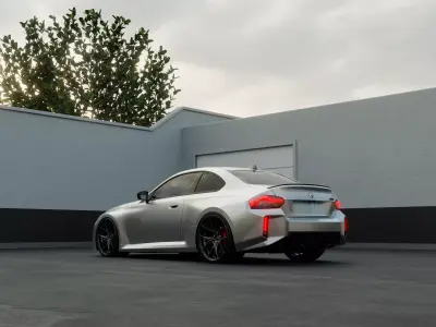 Garage Scene Automotive  Blender  Free low-poly 3D model