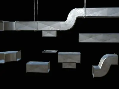 Ventilation Modular PBR 05 Low-poly 3D model