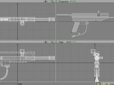 Paintball Marker - Woodsball Type 2 3D model