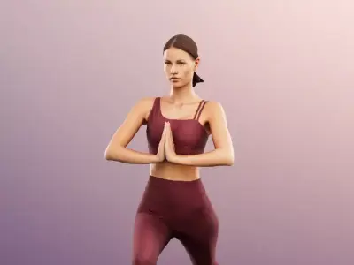 Chiara 13226 - Athletik Woman Yoga Pose Low-poly 3D model