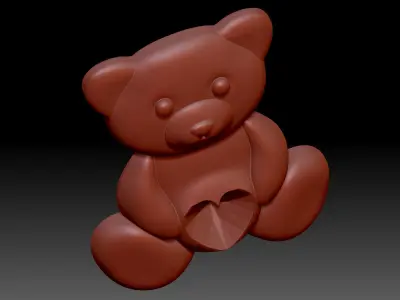 Bear heart  3D print model
