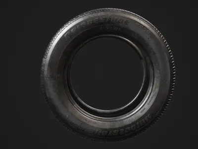 Tire for wheels Low-poly 3D model
