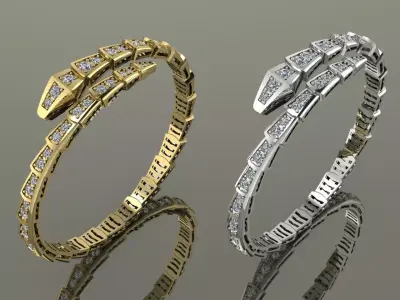Serpenti Bvlgari Snake Bracelet 3D print model
