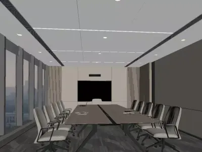 Modern Conference Room 3D model