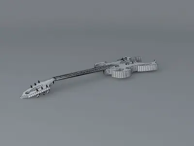All maple abstract guitar Free 3D model