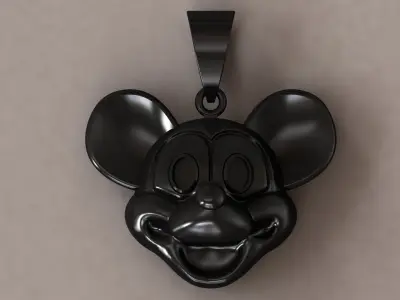 Mickey Mouse Pendant 3D Print 3D print model