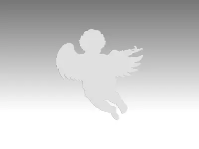 Angel relief pendant 3D print model