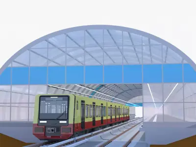 Berlin S-bahn station 3D model