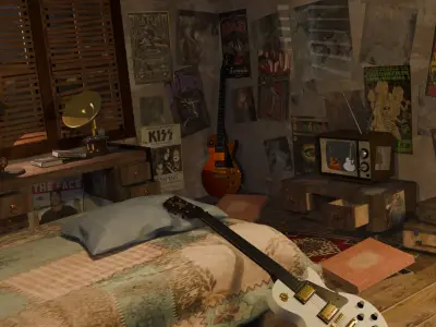 Gibson Les Paul Style Guitar - 3D Model Free 3D model