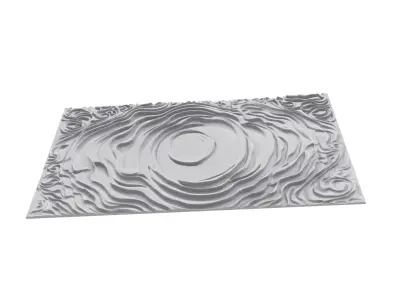 modern panel wall decor set wall relief mural CNC 76  3D model