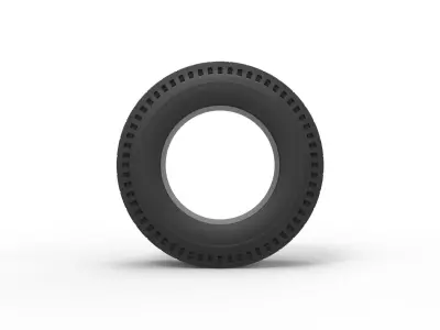 Rear tire of vintage dragster Version 10 Scale 1 to 25 3D print model