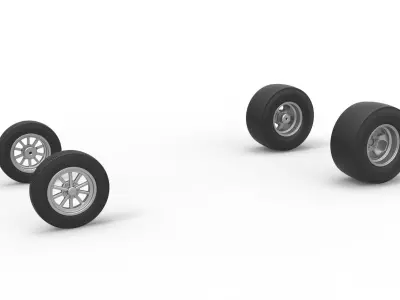 Wheel Set of Gasser Version 2 Scale 1 to 25 3D print model