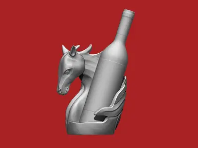 Horse Wine Holder Printable 3D print model