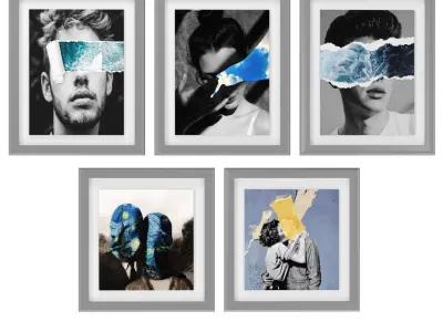 Art Frams 11- Paper torn Art 3D model