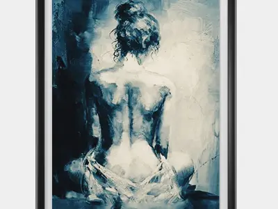 Art Frams 15- abstract naked woman Love art 3D model