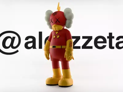 Kaws Radioactive Man Textured Low-poly 3D model