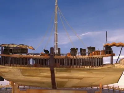 Chinese junk boat  3D model