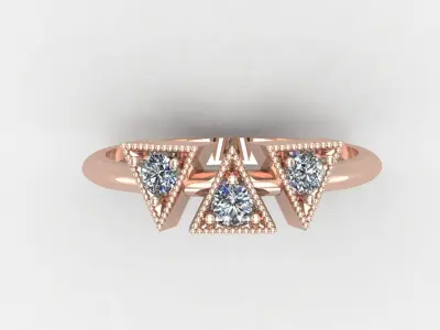 Solitaire Ring Version 1 SR37 3D model