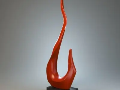 Sculpture Flame P 3D print model
