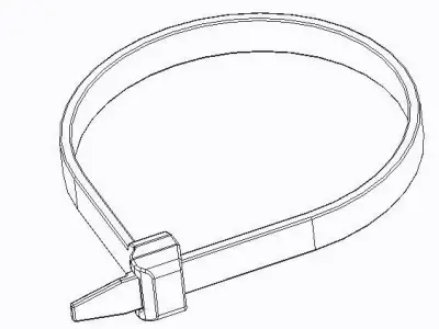 118-05040 Hellermann Cable Ties for thin-walled bundles T50ROS 3D print model