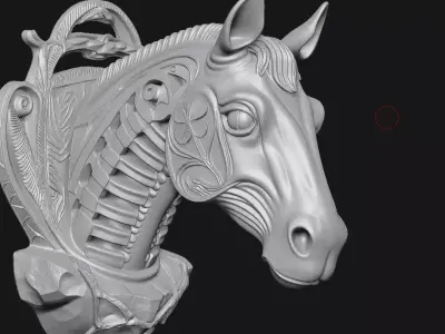 horse 3D print model 4
