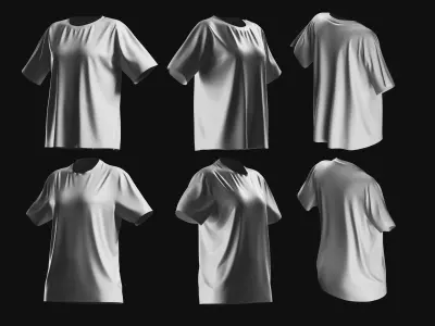 Basemesh T-shirt Collection 3D model