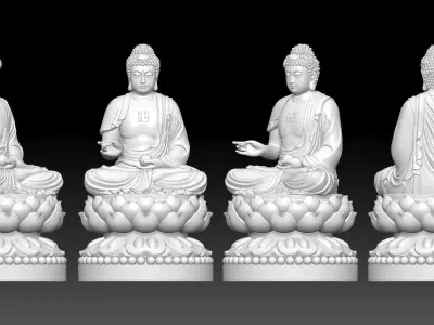 Amitabha Buddha  3D print model