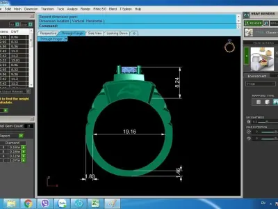 LUXURY DIAMOND RING  42 3D print model