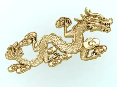 Dragon for jewelry - Dragon for ring - Dragon for pendant 3D print model