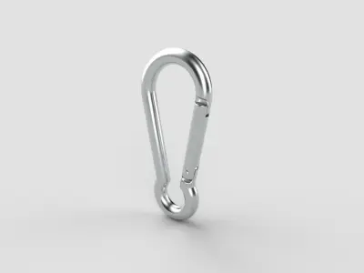 Carabiner Hook M01B Low-poly 3D model
