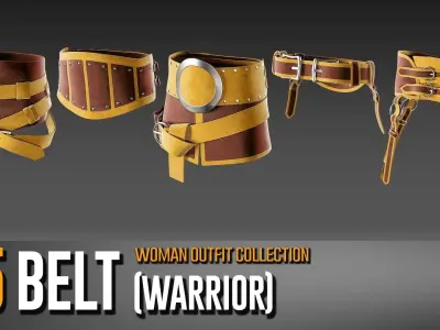 25 Warrior Belt - Outfit Collection- VOL 06 3D model