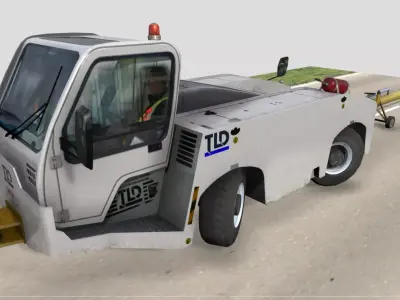 TLD TMX-150 Push back apron tractor Low-poly 3D model