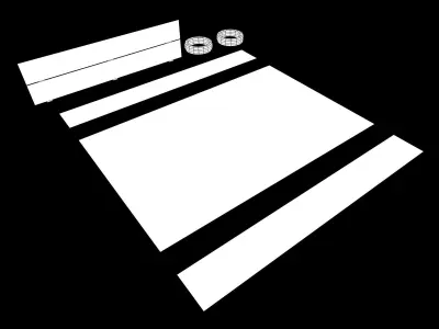 Lowpoly Racing Track Kit Low-poly 3D model