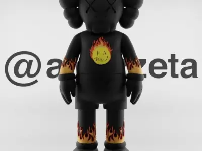 Kaws Palm Angels 2 Textured Low-poly 3D model