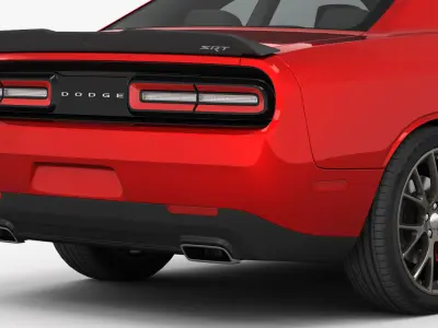 Dodge Challenger SRT HELLCAT 2016 detailed interior 3D model