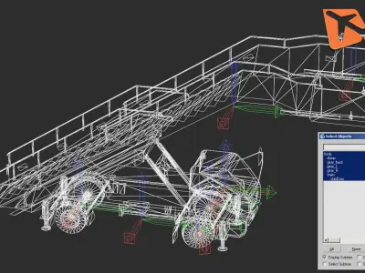 Auto stairs LAS-1 TTA-S Low-poly 3D model