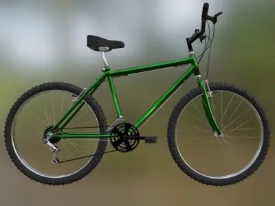 Mountain Bike Bicycle 3D model Low-poly 3D model