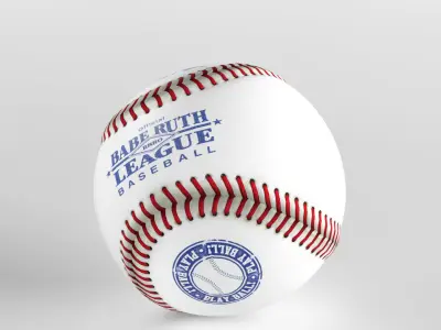 Ball of baseball Low-poly 3D model