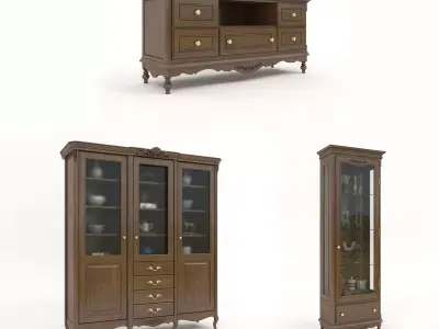 Classic European style Cabinet Collection 4 3D model