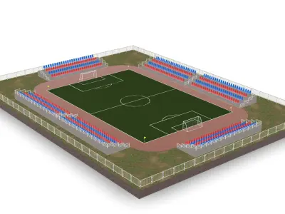Soccer stadium 3D model
