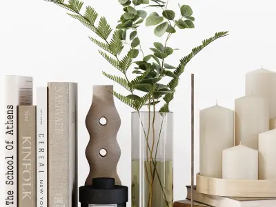 Decorative Set 166 Low-poly 3D model