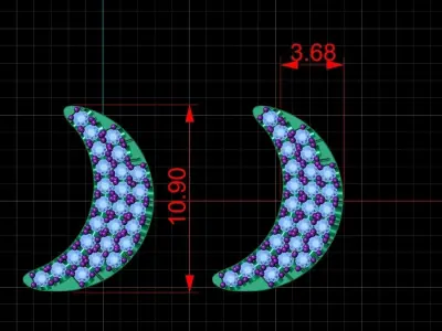 Diamond Jewelry Earring 3D print model purchase