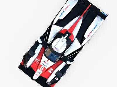 Toyota TS050 Hybrid 2018 Low-poly 3D model