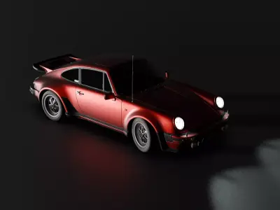 1975 Porsche 911 Turbo 3D model