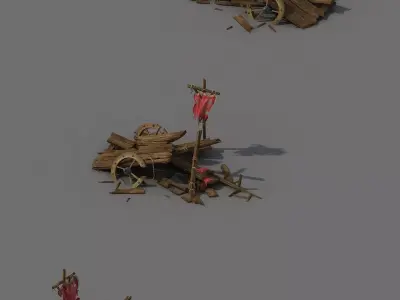 Game Barracks - Broken Tank 3D model